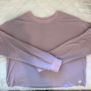 Vuori crop top long sleeve pink t-shirt